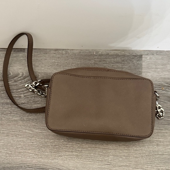 Michael Kors Dark Brown Crossbody Bag with Chain Strap - Picture 3 of 4